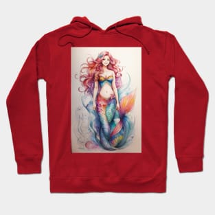 Color Pencil Art Mermaid Hoodie